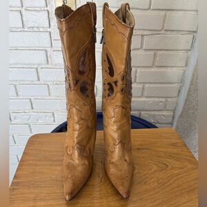 Brown Western-Style Women's Boots